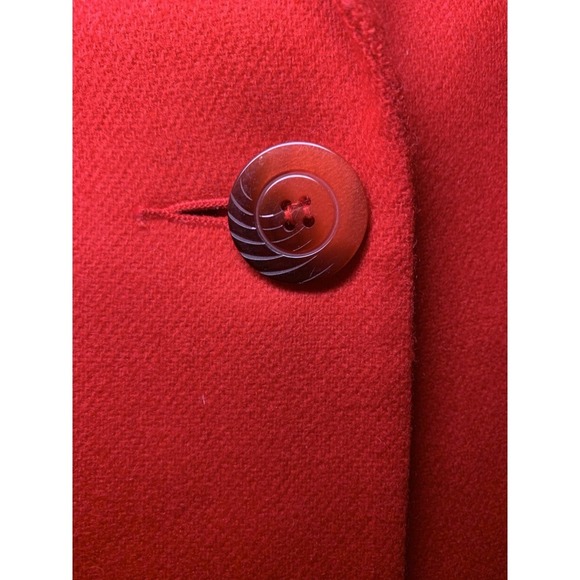 Vintage Sag Harbor Pure Wool Red One Button Single Breasted Blazer Size 20 Plus - Picture 3 of 9